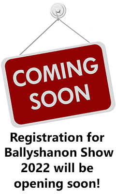 Full registration for the 2022 Ballyshannon Agricultural Show will open shortly.